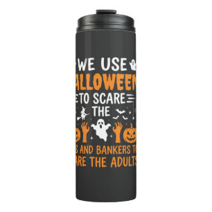 Halloween Bang Kinder Bankiers Volwassenen Ontwerp Thermosbeker