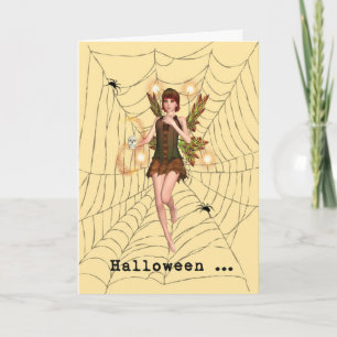 Halloween Bangeschrikte Fee Kaart