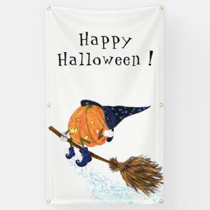 Halloween Banner Witch Pumpkin-vliegkamer