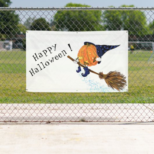 Halloween Banner Witch Pumpkin-vliegkamer (Insitu)