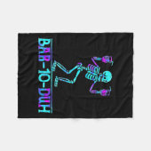 Halloween Bar 10 Duh Skeleton Drink Kostuum Fleece Deken (Voorkant (Horizontaal))