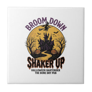 Halloween Barman Shirt Gehekeld Herberg Heks Des Tegeltje