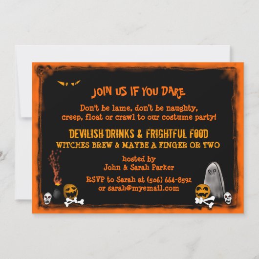 Halloween Bash - Invitation - Chien de cimetière (Dos)