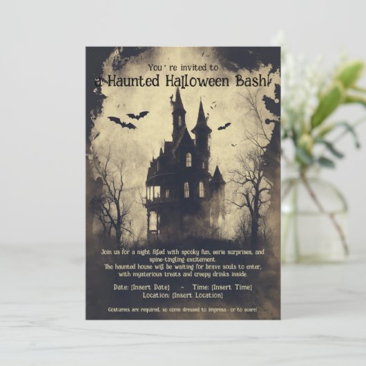 Halloween Bash ! Invitation de la fête d'Halloween (Debout devant)