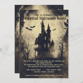 Halloween Bash ! Invitation de la fête d'Halloween (Devant / Derrière)