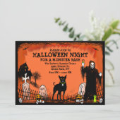 Halloween Bash - Uitnodiging - Graveyard Dog (Staand voorkant)