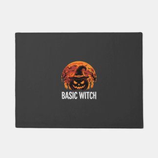 Halloween Basis Heks Pompoen Maan Grafisch Deurmat