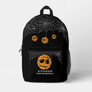 Halloween Basket Ball Trick of Basketbal Verjaarda Bedrukte Rugzak
