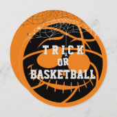 Halloween Basket Ball Trick of Basketbal Verjaarda Kaart (Voorkant / Achterkant)