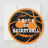 Halloween Basket Ball Trick of Basketbal Verjaarda Kaart (Voorkant)