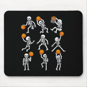 Halloween Basketbal Skeletten Dunking Dribble Boy Muismat