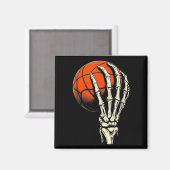 Halloween Basketball Skeleton Skull Player Men Boy Magneet (Voorkant / Achterkant)