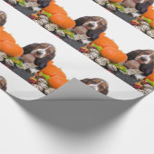 Halloween Basset Hound dog wrappapier Cadeaupapier (Hoek)