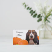 Halloween Basset Hound Visitekaartje (Staand voorkant)