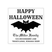 Halloween Bat Crazy Custom Name Rubberstempel (Afrduk)