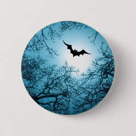 Halloween bat donkere nacht aanpasbaar klassiek ronde button 5,7 cm