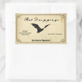 Halloween Bat Droppings Apotheker Attentie Vleermu Rechthoekige Sticker (Tas)