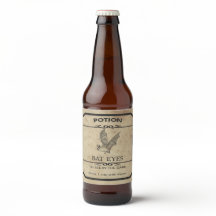 Halloween Bat Eyes Apothecary Bier Label