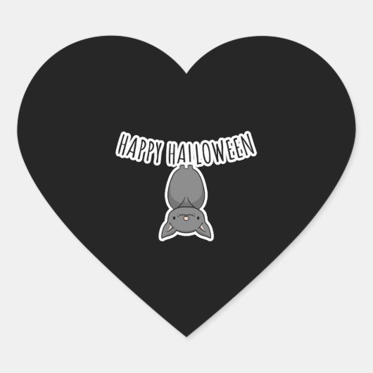 Halloween Bat Hart Sticker (Voorkant)