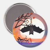 Halloween Bat in Tree Magneet (Voorkant / Achterkant)
