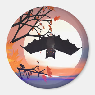 Halloween Bat in Tree Magneet