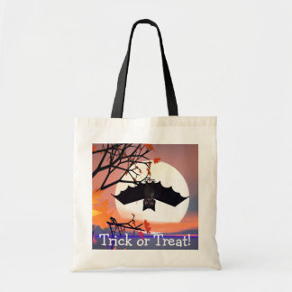 Halloween Bat in Tree Tote Bag