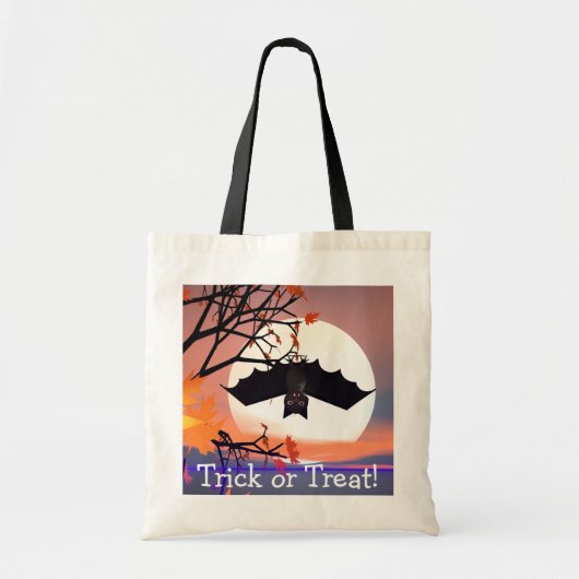 Halloween Bat in Tree Tote Bag (Voorkant)