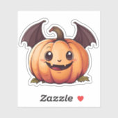 Halloween Bat Jack-o-Lantern Sticker (Vel)