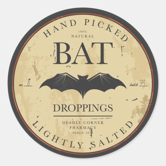 Halloween Bat  Label Stickers (Voorkant)
