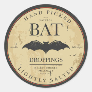 Halloween Bat Label Stickers