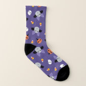 Halloween Bat Pattern Sokken (Links binnenkant)