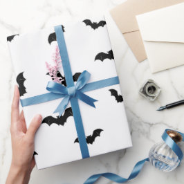 Halloween Bat Pattern Spooky Cadeaupapier