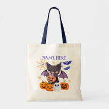 Halloween Bat Snoep Canvas tas v2