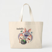 Halloween Bat Trick or treat Canvas tas (Voorkant)