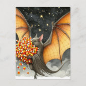 Halloween Bat With Candy Briefkaart (Voorkant)