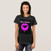 Halloween Bat Women's Black Basic T Shirt (Voorkant volledig)