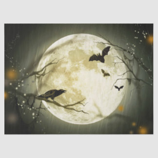 Halloween Bats and Birds Moon Tissuepapier