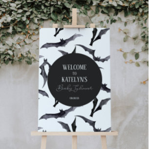 Halloween Bats Baby shower Welkomstbord Poster