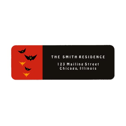 Halloween Bats Etiket (Voorkant)