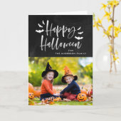 Halloween Bats | Foto Halloween Kaart (Gele Bloem)