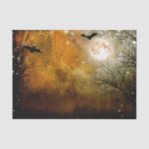 Halloween Bats in Haunted Forest Tissuepapier