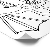 Halloween Bats Kleurplaat Kunst Poster (Hoek)