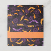 Halloween Bats Naam Plaats Kaart (Buitenkant ongevouwen)