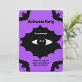 Halloween Bats op Ultra Violet Kaart (Staand voorkant)
