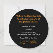 Halloween Bats Orange Party Invitation (Dos)