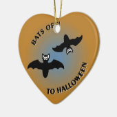 Halloween Bats Oranje Blue Keramisch Ornament (Links)