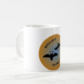 Halloween Bats Oranje Blue Koffiemok (Voorkant links)