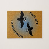 Halloween Bats Oranje Blue Legpuzzel (Horizontaal)