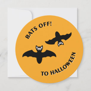 Halloween Bats Oranje Party Invitation Kaart