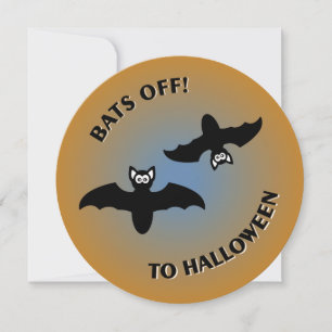 Halloween Bats Party Invitation Kaart